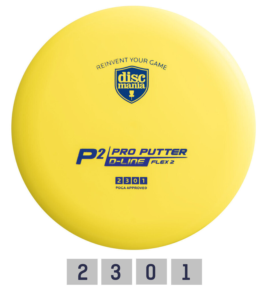 Discgolfi ketas Putter D-LINE P2 FLEX 2 Yellow цена и информация | Discgolf | kaup24.ee