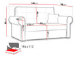 Diivanvoodi Clivia Silver II - Mono 232, polüester цена и информация | Diivanid ja diivanvoodid | kaup24.ee