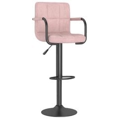 vidaXL baaripukid 2 tk, roosa, samet hind ja info | Söögilaua toolid, köögitoolid | kaup24.ee