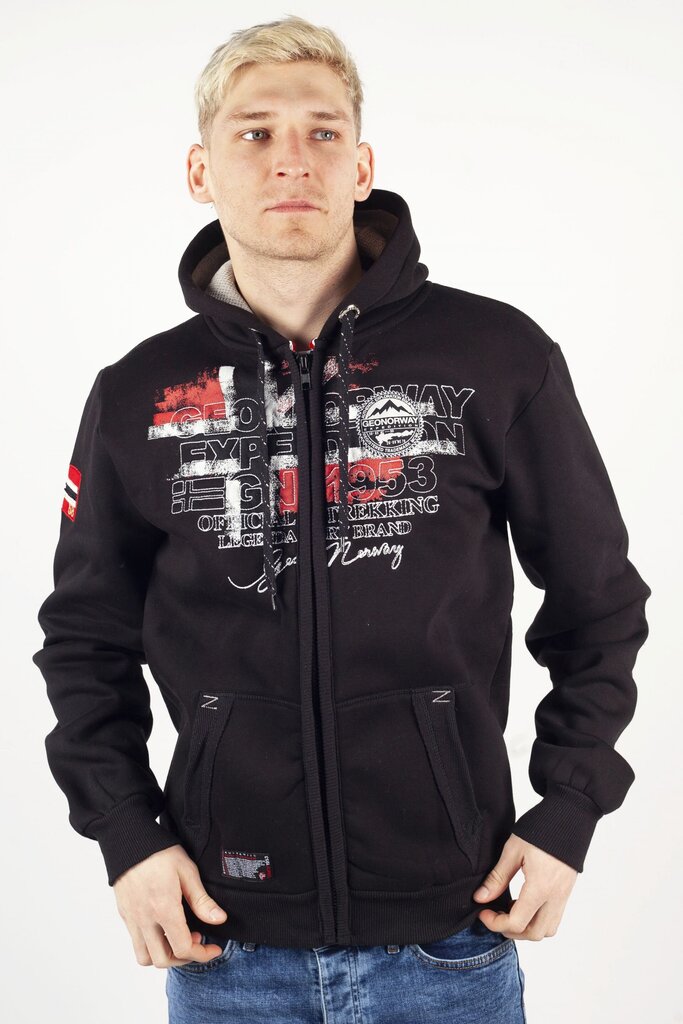 Spordijakid Geographical Norway GUTTABLACK-S цена и информация | Meeste pusad | kaup24.ee