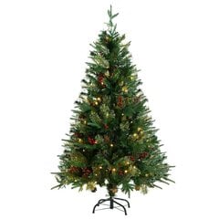 Kalėdų eglutė su LED/kankorėžiais, 150 cm цена и информация | Искусственные елки | kaup24.ee