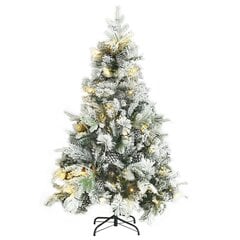 Kalėdų eglutė su sniegu/LED/kankorėžiais, 150 cm цена и информация | Искусственные елки | kaup24.ee