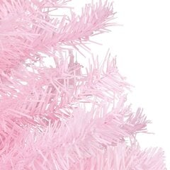 vidaXL kunstkuusk alusega, roosa, 120 cm, PVC цена и информация | Искусственные елки | kaup24.ee