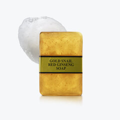 Näopuhastusseep teolima, kulla ja punase ženšenniga Gold Snail Soap, 90g hind ja info | Näopuhastusvahendid | kaup24.ee