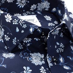 Рубашка мужская, синяя/цветы (Regular), 22ОС/ВОС0061560 цена и информация | Мужские рубашки | kaup24.ee