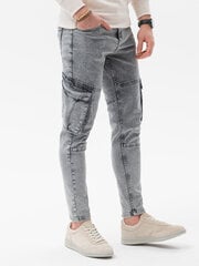 джинсы p1079 - серый цена и информация | Мужские брюки | kaup24.ee