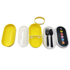 Коробка для завтрака с вилкой и ложкой - Pac-Man цена и информация | Посуда для хранения еды | kaup24.ee