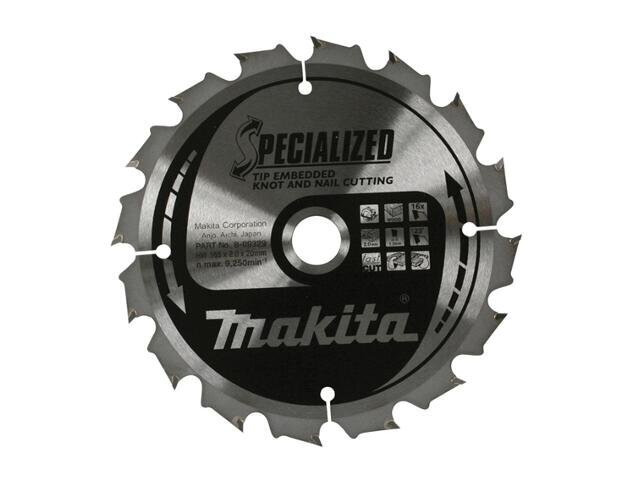 B-09173 T.C.T saeketas 165X1.5X20mm 20° T24 Makita цена и информация | Aiatööriistade lisatarvikud | kaup24.ee