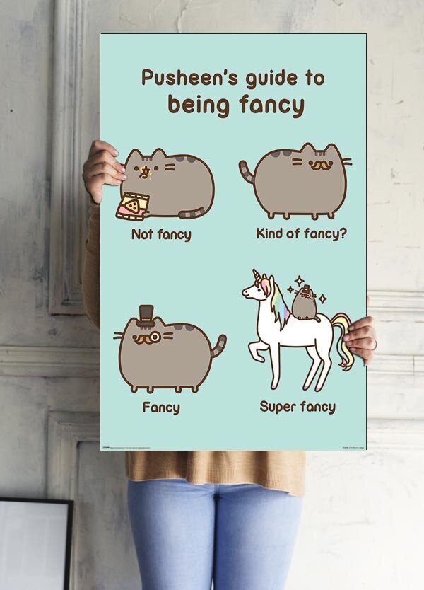 Pusheen Super Fancy – plakat 61 x 91,5 cm hind ja info | Seinapildid | kaup24.ee