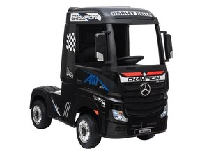 Детский электромобиль-грузовик Mercedes Actros, черный лакированный цена и информация | Электромобили для детей | kaup24.ee