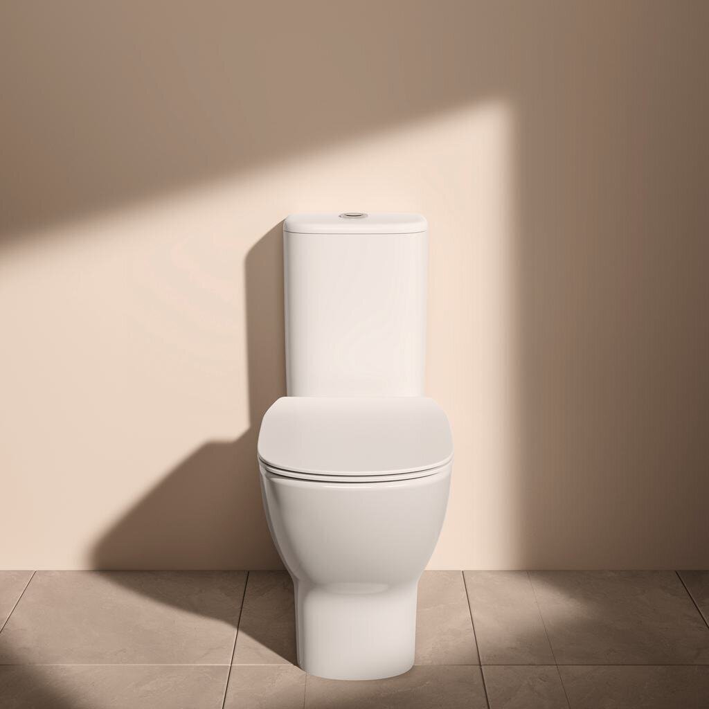 Põrandale paigaldatav WC pott Tesi horisontaalse äravoolu, pehmelt sulguva istme ja kaanega, valge, Ideal Standard hind ja info | WС-potid | kaup24.ee