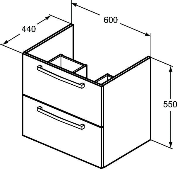 Valamukapp Ideal Standard Tempo 60cm valge (E3240WG) hind ja info | Vannitoakapid | kaup24.ee