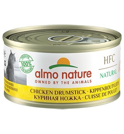 Almo Nature HFC Natural, kassidele, kanajalg, 70 g hind ja info | Konservid kassidele | kaup24.ee