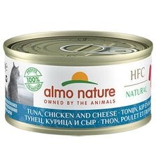 Almo Nature HFC Natural, kassidele, tuunikala, kana ja juustuga, 70 g цена и информация | Кошачьи консервы | kaup24.ee