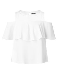 Белая блузка с воланом для девочек Gulliver цена и информация | Рубашки для девочек | kaup24.ee