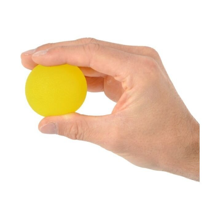 Treeningpall Moves Squeeze Ball 50 mm, kollane hind ja info | Ekspanderid | kaup24.ee