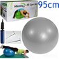 Pehme treeningpall Mambo Max AB Gym Ball 95 cm, hõbedane, mitteplahvatav hind ja info | Võimlemispallid | kaup24.ee