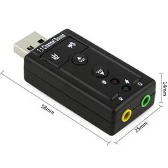Arvuti USB ja 3,5 mm kõrvaklappide/mikrofoni adapter цена и информация | Адаптеры и USB-hub | kaup24.ee