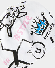 Tüdrukute trikotaažmüts trükiga Gulliver, 48 x 50 cm цена и информация | Шапки, перчатки, шарфы для девочек | kaup24.ee