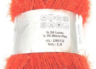 Kudumislõng Celebi Puril Kristal, värv punane 018 hind ja info | Kudumistarvikud | kaup24.ee