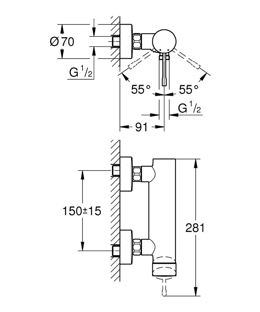 Termostaadiga dušisegisti Grohe Essence, kroom, 33636001 hind ja info | Vannitoa segistid | kaup24.ee