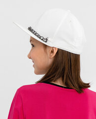 Tüdrukute pesapallimüts Gulliver, valge, 56 x 58 cm hind ja info | Tüdrukute mütsid, sallid, kindad | kaup24.ee