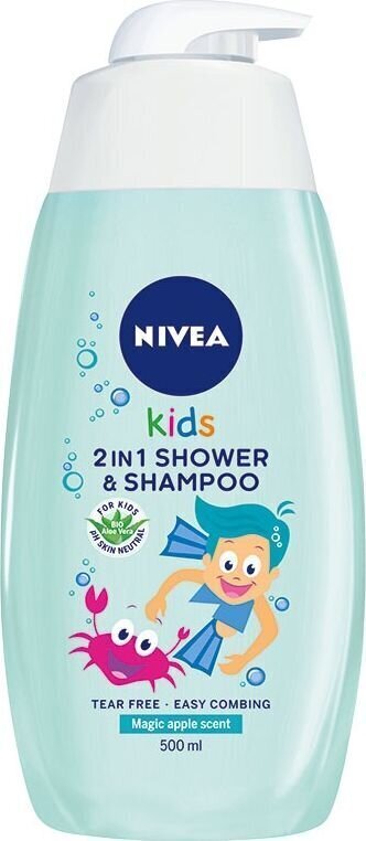 Nivea 2in1 beebi dušigeel ja šampoon 500 ml цена и информация | Laste ja ema kosmeetika | kaup24.ee
