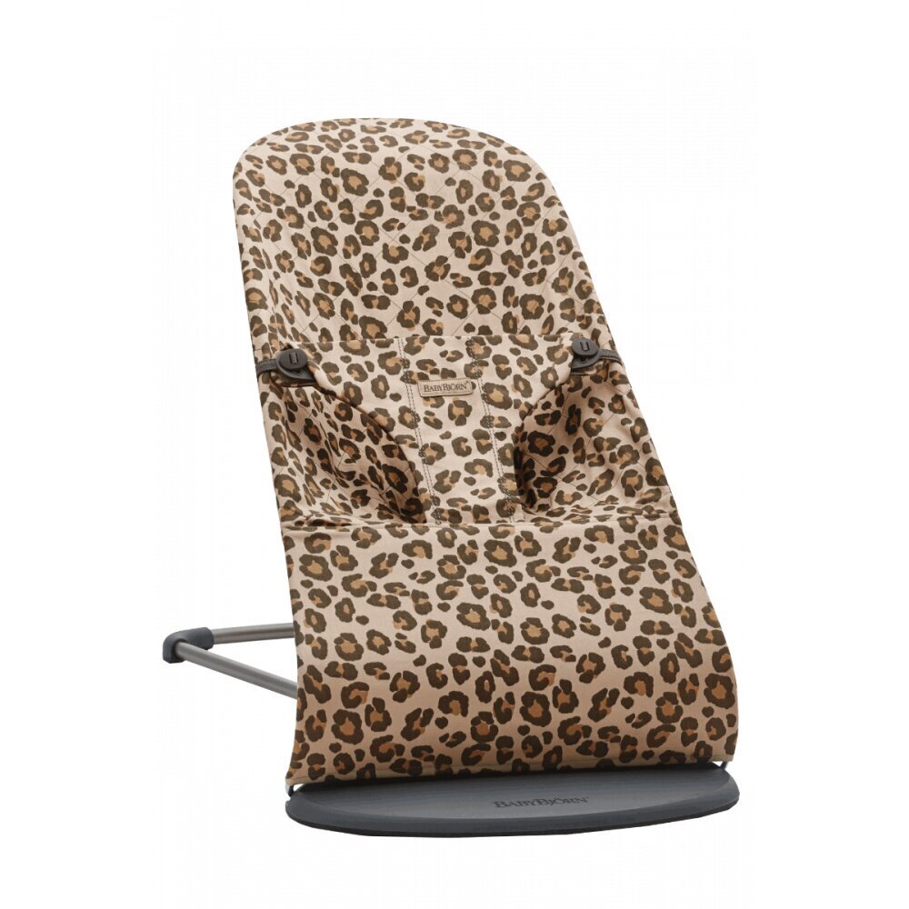 Lamamistool Babybjorn Bliss Cotton, 6075, beeži värvi leopardi muster цена и информация | Beebi lamamistoolid | kaup24.ee