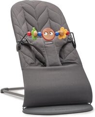 Lamamistool + puidust mänguasi Babybjorn Bliss Cotton, 606026A, must цена и информация | Шезлонги и качели | kaup24.ee