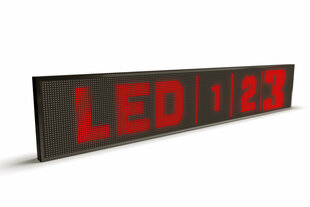 Led ekraan, 128 x 16 cm, dioodid punased, õhuke hind ja info | Valgustahvlid | kaup24.ee