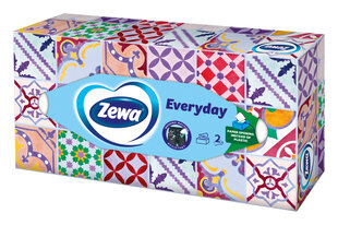 Одноразовые носовые платки ZEWA Everyday, 2 слоя, 100 шт., в коробке цена и информация | Ватная продукция, влажные салфетки | kaup24.ee