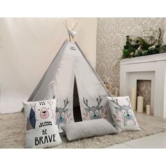 TIPI Палатка с 3 подушками, be brave цена и информация | Детские игровые домики | kaup24.ee