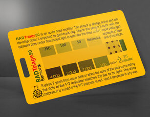 RADTriage Model50 isikliku kiirgusanduri kaart, doosimeeter цена и информация | Аптечки и товары для безопасности | kaup24.ee
