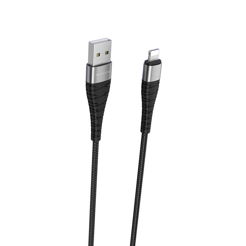 Kaabel Borofone BX32 Munificent - USB ja Lightning - 5A, 1 meeter, must hind ja info | Mobiiltelefonide kaablid | kaup24.ee