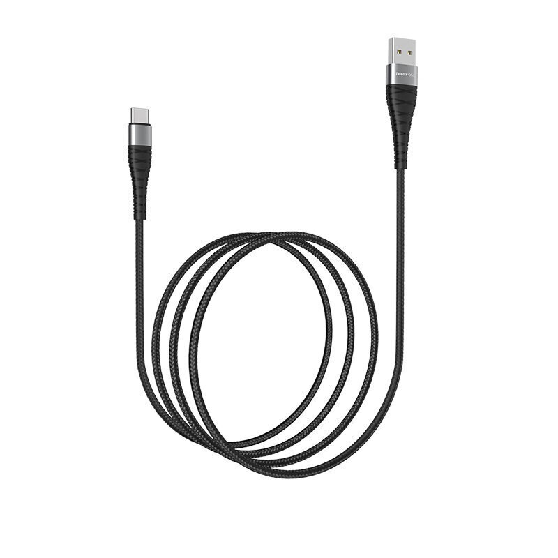 Kaabel Borofone BX32 Munificent - USB-tüüpi C - 5A, 1 meeter, must цена и информация | Mobiiltelefonide kaablid | kaup24.ee