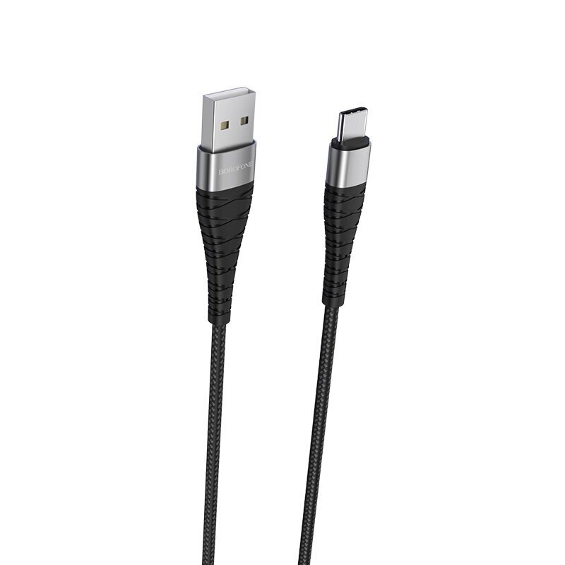 Kaabel Borofone BX32 Munificent - USB-tüüpi C - 5A, 1 meeter, must цена и информация | Mobiiltelefonide kaablid | kaup24.ee