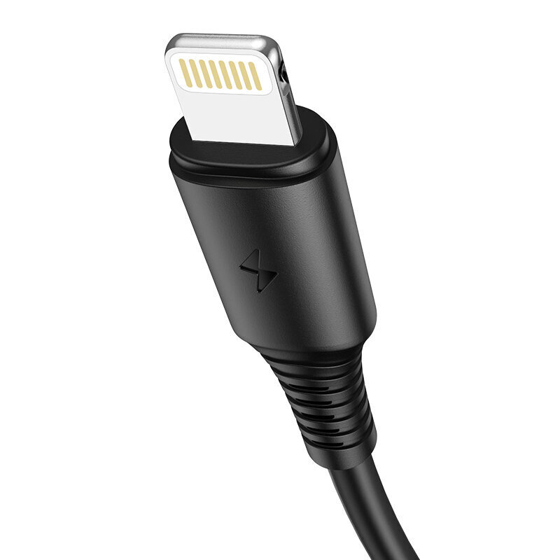 Kaabel Borofone Cable BX47 Coolway - USB to Lightning - 2,4 A, 1 meeter, must hind ja info | Mobiiltelefonide kaablid | kaup24.ee