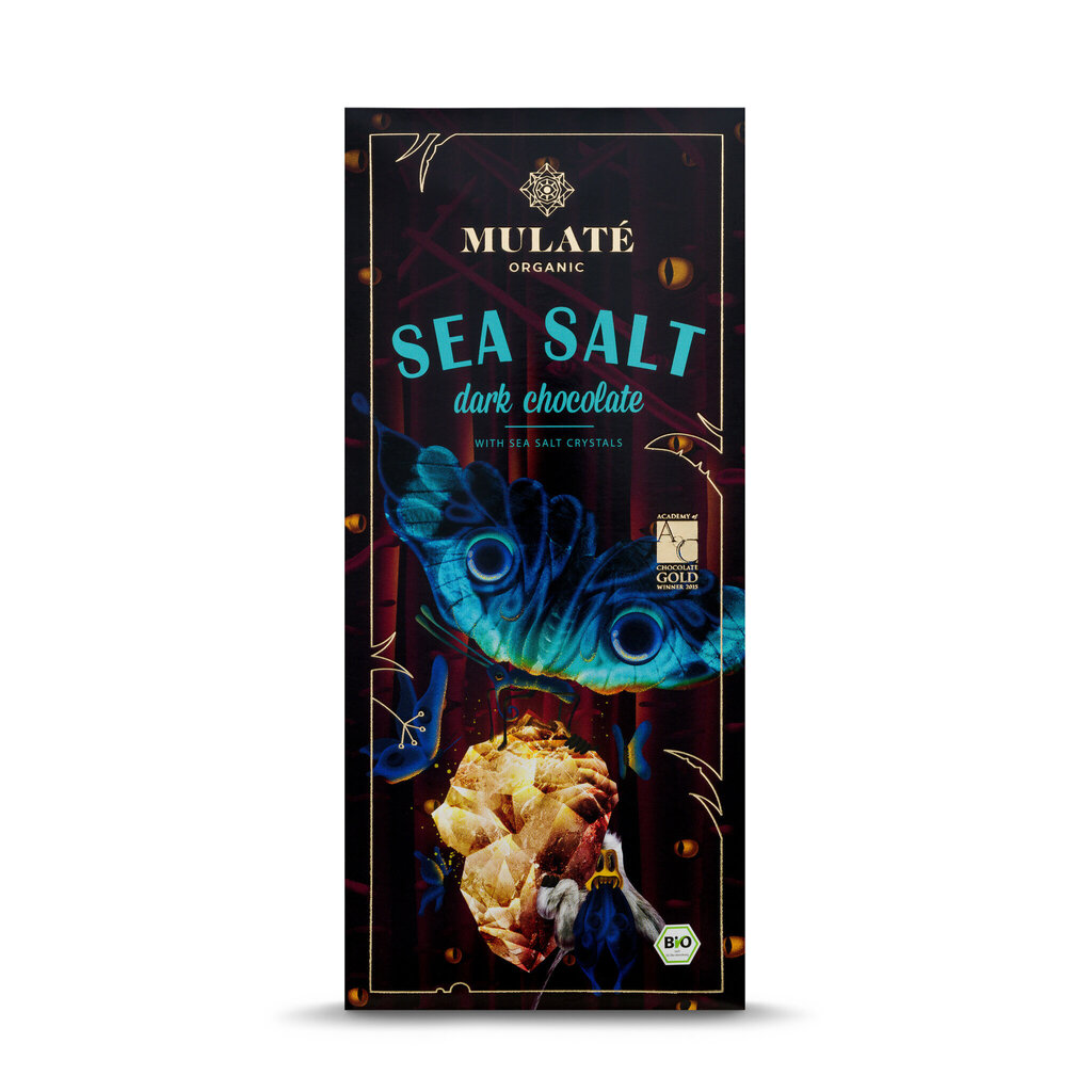 Ökoloogiline tume šokolaad Mulate Sea Salt, 80 g hind ja info | Maiustused | kaup24.ee