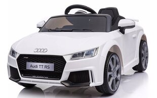 Audi TT RS 12v с музыкальным модулем, белый цена и информация | Электромобили для детей | kaup24.ee