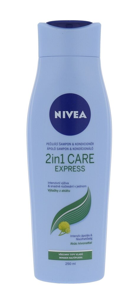 Nivea Hooldav šampoon ja palsam 2in1 Care Express 250 ml hind ja info | Šampoonid | kaup24.ee