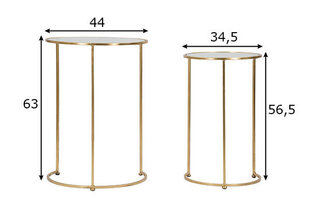 Комплект 2-х столиков Glam 43, золотистого цвета цена и информация | Журнальные столики | kaup24.ee