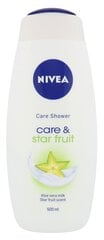 Nivea Care & Star Fruit крем для душа 500 мл цена и информация | Масла, гели для душа | kaup24.ee