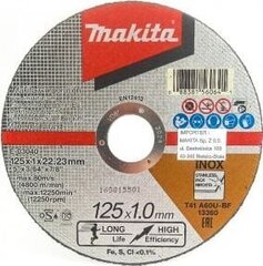 Lõikeketas E-03040 125 x 1 mm RST/ METALL Makita цена и информация | Шлифовальные машины | kaup24.ee