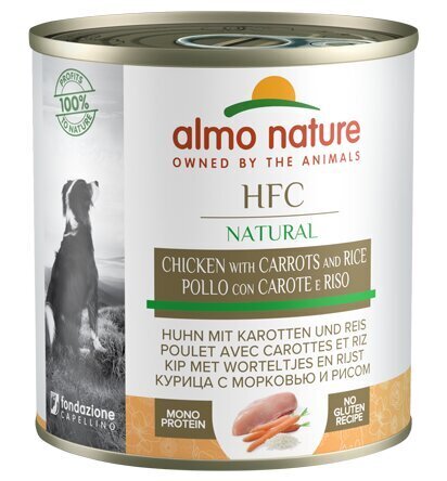 Almo Nature HFC Natural, koertele, kana porgandi ja riisiga, 280 g цена и информация | Konservid koertele | kaup24.ee