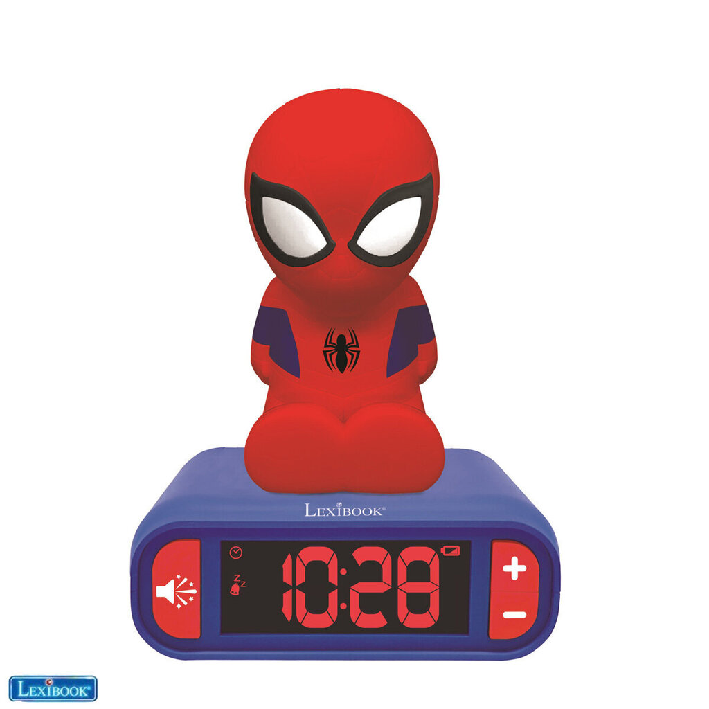 Lexibook Alarm Clock with Night Light 3D design SpiderMan цена и информация | Fännitooted mänguritele | kaup24.ee