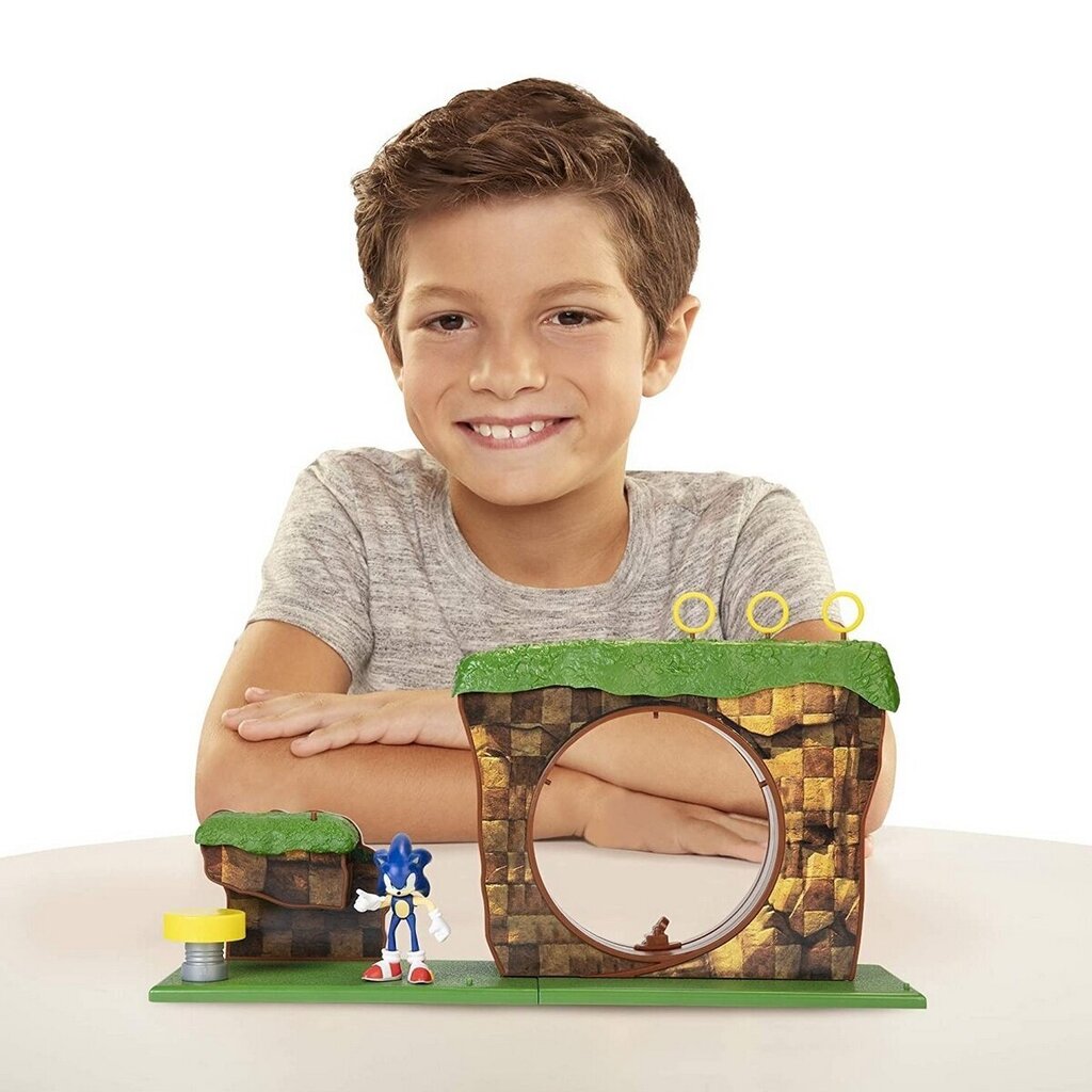 Sonic The Hedgehog - Green Hill Zone Playset, 10 Pieces hind ja info | Poiste mänguasjad | kaup24.ee
