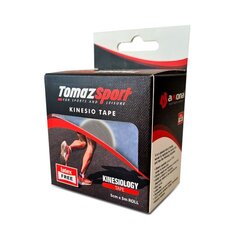 Кинезиологический тейп Tomaz Sport без латекса, синий 5 см 5 м. цена и информация | Ортезы и бандажи | kaup24.ee