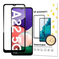 Wozinsky Tempered Glass Full Glue Super Tough Screen Protector Full Coveraged with Frame Case Friendly for Samsung Galaxy A22 5G black цена и информация | Защитные пленки для телефонов | kaup24.ee