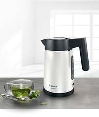 Bosch DesignLine electric kettle 1.7 L 2400 W Black, Silver цена и информация | Чайники, термопоты | kaup24.ee