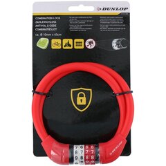 Jalgrattalukk koodiga Dunlop, 1 x 65 cm, punane hind ja info | Dunlop Jalgratta tarvikud ja lisaseadmed | kaup24.ee